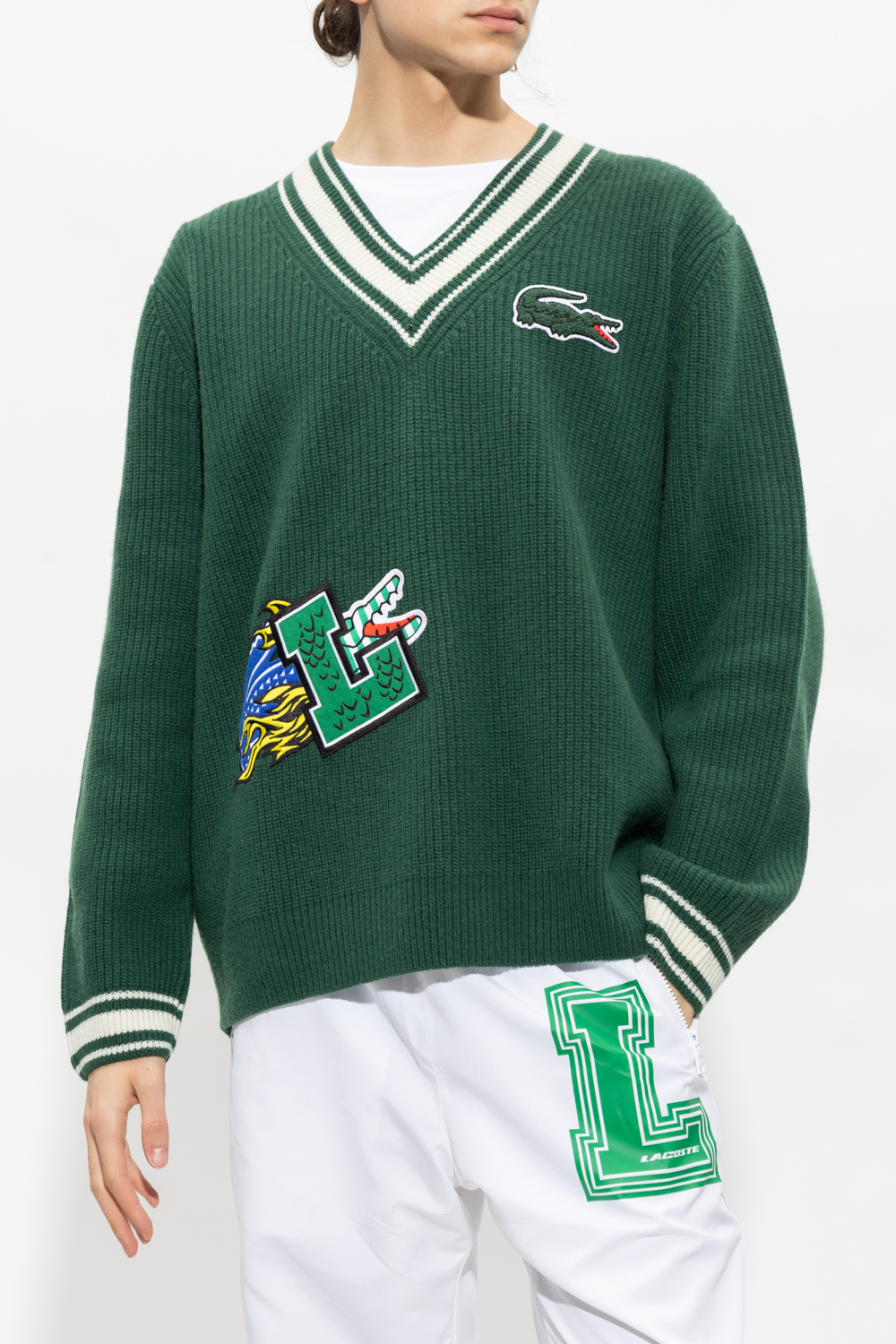 Lacoste logo-patch tote bag - SchaferandweinerShops Japan